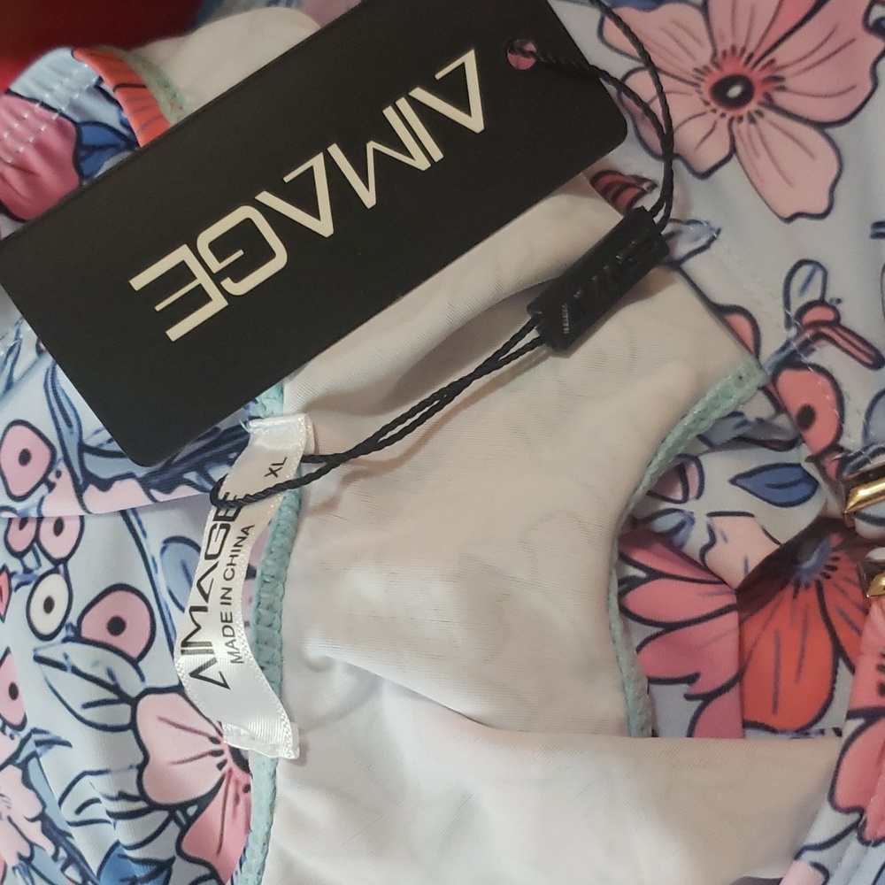 AIMAGE Ruffle Sleeve Swimsuit - Picture 8 of 8